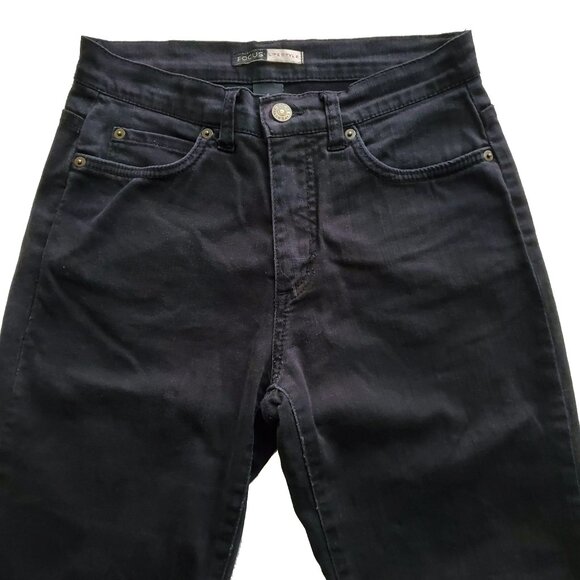 Focus Lifestyle Bootcut Midrise Stretchy Black Jeans Size 4 - Picture 4 of 13